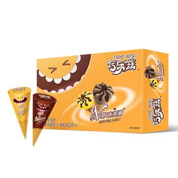 伊利 巧乐兹小v筒杨枝甘露 咖啡味脆筒冰淇淋20g*8支/盒迷你脆筒雪糕