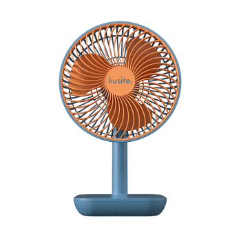 库思特 (kusite) 小风扇静音网红台式迷你电风扇小台扇办公室桌面学生床头大风力usb小风扇 橙蓝色 M2风扇【直插款】