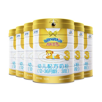 澳优(ausnutria)奶粉进口能立多 幼儿配方奶粉 3段(1-3岁)800g*6罐(箱