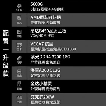 AMD R5 5600G Ʒҵð칫Ϸ̨ʽʦDIYװ һ/5600G/16G/512G