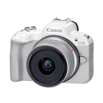 佳能（Canon）r50微单相机 4K数码高清旅游vlog视频学生美颜 R50入门级便携直播相机 R50白色18-45 STM镜头套机 官方标配【不含内存卡基础配件 推荐加购套餐】