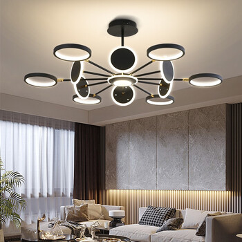 吊灯客厅灯大气家用北欧轻奢餐厅灯现代简约卧室灯全屋灯具套餐组合