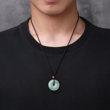 曼丽翠 翡翠平安扣吊坠 男女款直径24mm生日礼物 附证书 139元-聚超值