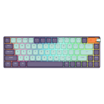 御斧（Royal Axe）R68机械键盘无线蓝牙三模全键热插拔客制化电竞游戏键盘RGB背光68配列 漫步星河 TTC金粉轴V2
