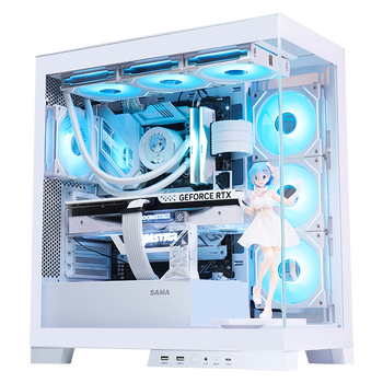 SAMA󾳽 ɫ ATXԺ̨ʽ ˫沣/ɲ֧/˫U3+Type-C/ֱ֧ʽ360ˮ