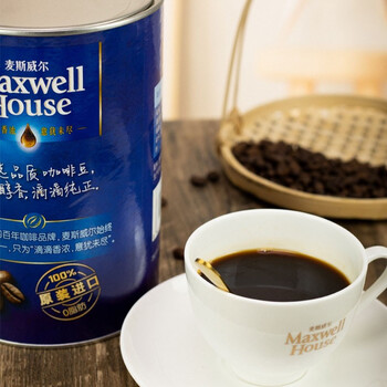 麦斯威尔吴磊推荐进口速溶香醇黑咖啡500g罐可冲277杯