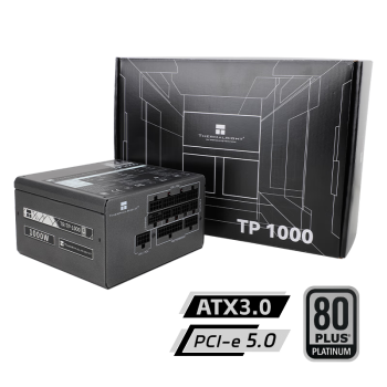 利民Thermalright 额定1000W TR-TP1000 ATX3.0电源 白金全模组 原生PCIE5.0 全日系电解电容 14CM小机身