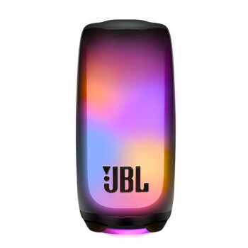 JBL PULSE5 音乐脉动5代 便携式蓝牙音箱 全面屏炫彩小音箱 低音炮 桌面音响 防水防尘 Pulse5代 - 黑色