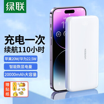 UGREEN3C֤20000ʱƻ籦PD20WΪ22.5W˫ƶԴ  iPhone15/14Ϊֻ