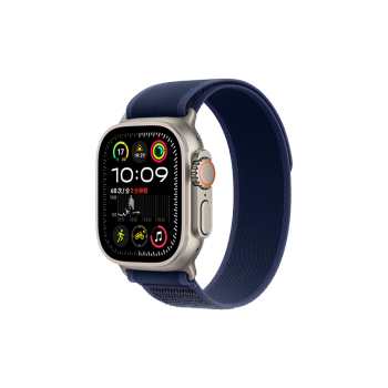 Apple/苹果 Watch Ultra 2 智能手表GPS+蜂窝款49 毫米原色钛金属表壳蓝色野径回环式表带S/M MXDF3CH/B