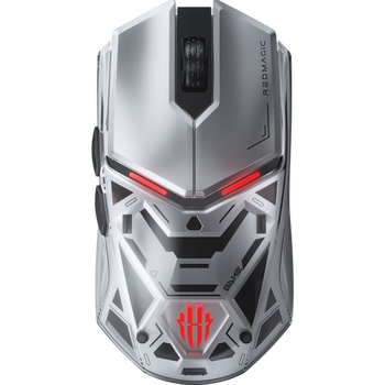 努比亚（nubia）红魔电竞游戏鼠标1S中手有线/无线/蓝牙三模 PAW3395 支持4K+8K回报率 人体工学轻量 RGB 透明银