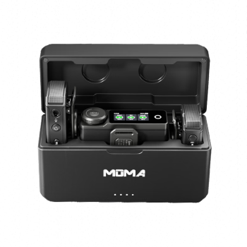 猛玛MOMA Lark max麦克风二发一收无线猛犸领夹麦克风一拖二采访户外网红手机直播一键降噪内录 Lark max一拖二（包含无线充电盒）