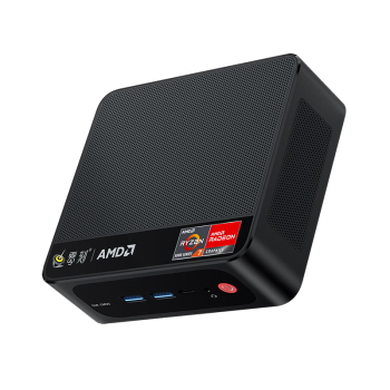 零刻SER5 Pro 5800H AMD 锐龙7 8核16线程 高性能游戏办公影音娱乐迷你电脑主机 黑色(HDMI+DP) 准系统(无内存硬盘系统)