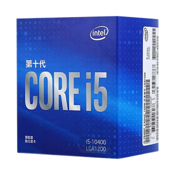 英特尔（Intel）酷睿 奔腾 赛扬 CPU处理器 台式机 原盒 10代 i5-10400F 原盒【需配独立显卡】