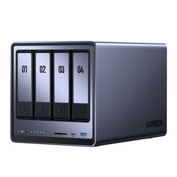 绿联（UGREEN）私有云DXP4800 Plus 8G内存16T四盘位NAS网络存储个人云硬盘家庭服务器 万兆网口 手机平板扩容