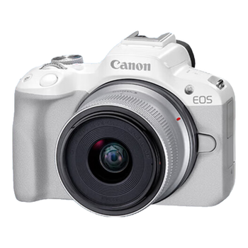 佳能（Canon）EOS R50 微单半画幅相机 r50小巧便携 Vlog拍摄直播相机 4K短视频 R50白色 RF-S18-45套机 官方标配【下单送配件大礼包~推荐购买套餐】