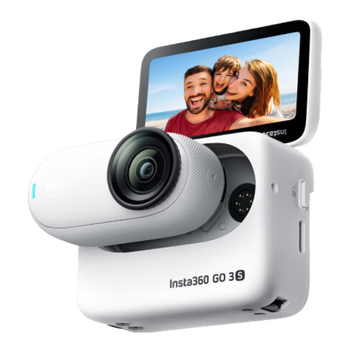 影石【旗舰首发】GO 3S 4K拇指相机 Vlog骑行亲子运动相机摄像机口袋相机（灵动白64G 标准版）