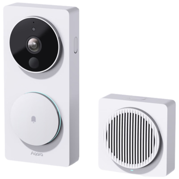 Aqara绿米联创智能可视门铃G4家庭监控器智能摄像头接Homekit远程联动 智能门铃G4丨初雪白