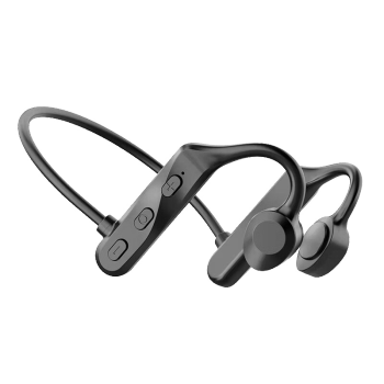 洛荧骨传导耳机 蓝牙耳机运动跑步 无线不入耳挂耳式骑行 适用于苹果华为oppo vivo小米手机 炫酷黑