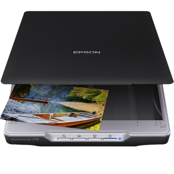 爱普生（EPSON）V19扫描仪 A4家用照片文档高清绘画高速便携式USB供电办公扫描