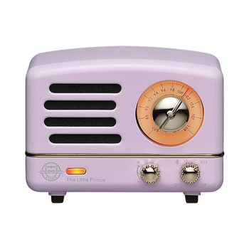 猫王收音机猫王音响 猫王小王子OTR无线便携式蓝牙音箱复古小音响低音炮收音机 爱丽丝紫