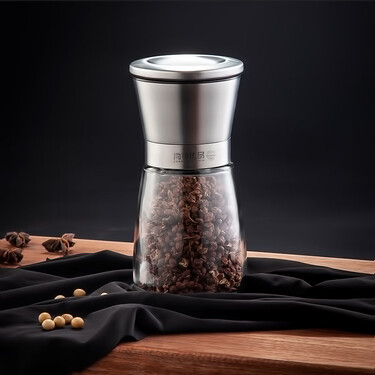 袋装海盐黑胡椒柠檬粒组合研磨瓶器早餐烧烤牛排肉低脂调味香佐料