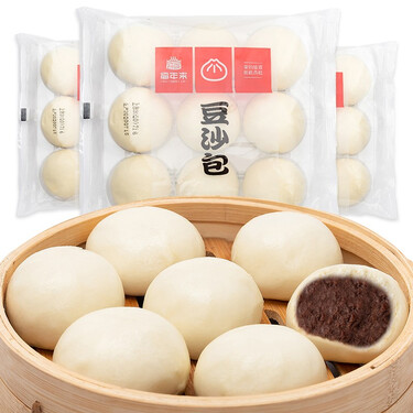 福年来 豆沙包 315g*3袋 包子馒头 儿童早餐 早茶点心 速食早餐 速冻