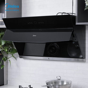 美的(midea)cxw-280-b68c侧吸式抽油烟机 20立方爆炒大吸力 自动开合