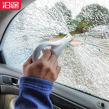 5厘米钢化玻璃 车载用撞针式破窗器 钨钢尖 逃生神奇玻璃破碎器 fm07