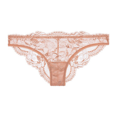 la perla奢侈品女装女士内裤brigitta超薄透气蕾丝边花朵刺绣三角裤