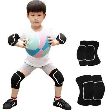 驰动 儿童护膝护肘套装 小孩篮足球轮滑冰运动加厚海绵舞蹈防撞跪地