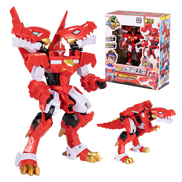 玩具暴龙战车4变形机甲机器人恐龙玩具 豪华款变形烈焰霸王龙儿童礼物