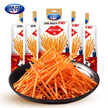 贤哥辣条 辣么小小脆 小辣棒58g*5包 经典儿时网红怀旧小吃香辣味小辣