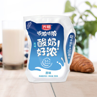 光明 咕浓咕浓 原味 180g*12 浓缩风味酸奶酸牛奶