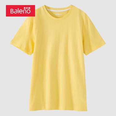 班尼路baleno新疆棉t恤男夏季棉质圆领短袖上衣宽松打底衫男情侣款