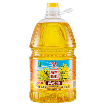 古船 食用油 非转基因 低芥酸 压榨一级 纯香菜籽油5l 京粮出品