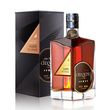 张裕五星金奖白兰地 700ml单支礼盒装 洋酒葡萄蒸馏酒 高端宴请酒