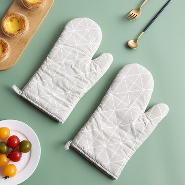 烘焙手套厨房手套 加厚棉质耐高温煲汤烤箱微波炉手套两只装 mcpj536