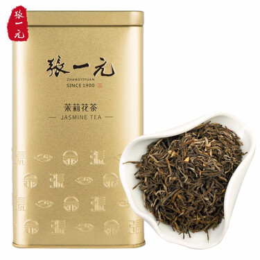 张一元茶叶 花茶花草茶 新茶浓香型茉莉花茶茉莉毛尖单罐装200g