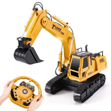 优赫 儿童玩具遥控挖掘机自营玩具工程遥控车挖土机电动挖沙挖机合金