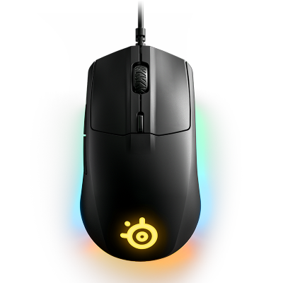 赛睿（SteelSeries）Rival 3鼠标 有线鼠标 游戏电竞鼠标 RGB灯效 轻量化人体工学鼠标 黑色