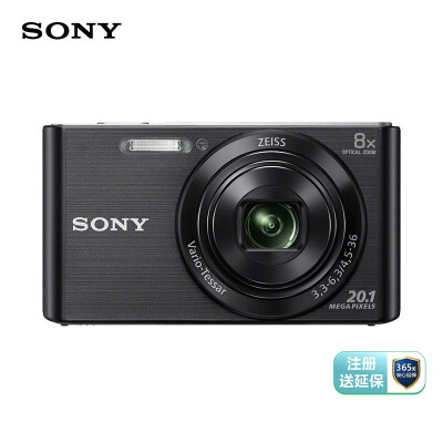 索尼（SONY） DSC-W830 便携数码相机/照相机/卡片机 黑色（约2010万有效像素 8倍光学变焦 25mm广角