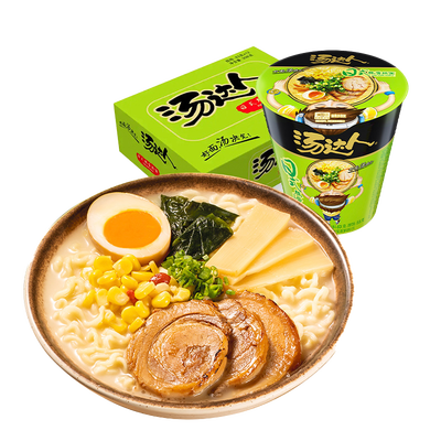 统一汤达人日式豚骨拉面12杯杯面整箱装方便面泡面速食面-品牌网