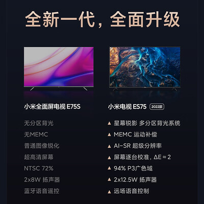 「买前告知」小米l75m7-es和l65M7-es有啥区别？哪个性价比高、质量更好