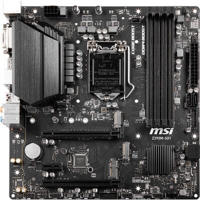 微星(MSI)Z390M S01主板 支持intel 9代CPU 9600K/9700K/9900K（Intel Z39