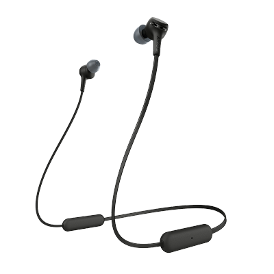 索尼（SONY）WI-XB400 颈挂式 蓝牙耳机 重低音无线立体声 15小时续航 支持快充 线控 黑色