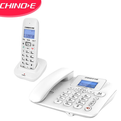 中诺 数字 无绳 电话机 无线 座机 子母机 一拖一 套装 内线通话 一键拨号 免提通话 固定 电话 W128白色