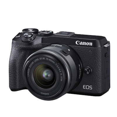 佳能（Canon）EOS M6 Mark II 微单相机 黑色15-45标准变焦镜头套装（ 约3250万像素/约30张每