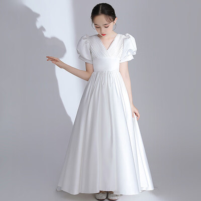 宁悠钢琴演出服青少年女大童高端晚礼服裙中学生钢琴比赛演出服少女主