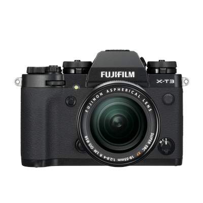 富士（FUJIFILM）X-T3/XT3 微单相机 套机 黑色（18-55mm镜头 ) 2610万像素 不含充电器和闪光